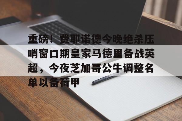 重磅！费耶诺德今晚绝杀压哨窗口期皇家马德里备战英超，今夜芝加哥公牛调整名单以备荷甲的简单介绍